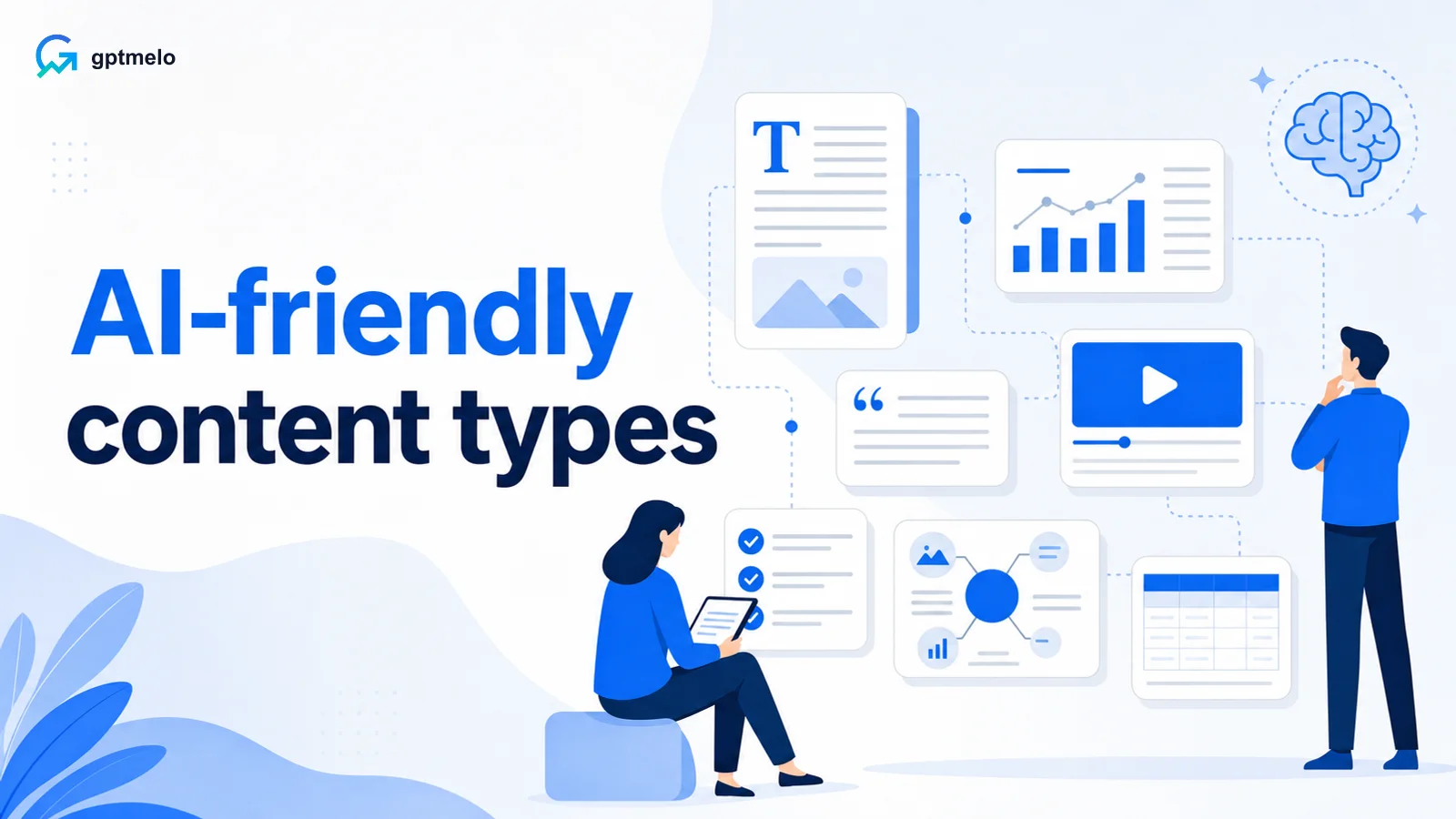 Editorial cover for AI friendly content types — checklists and comparison tables