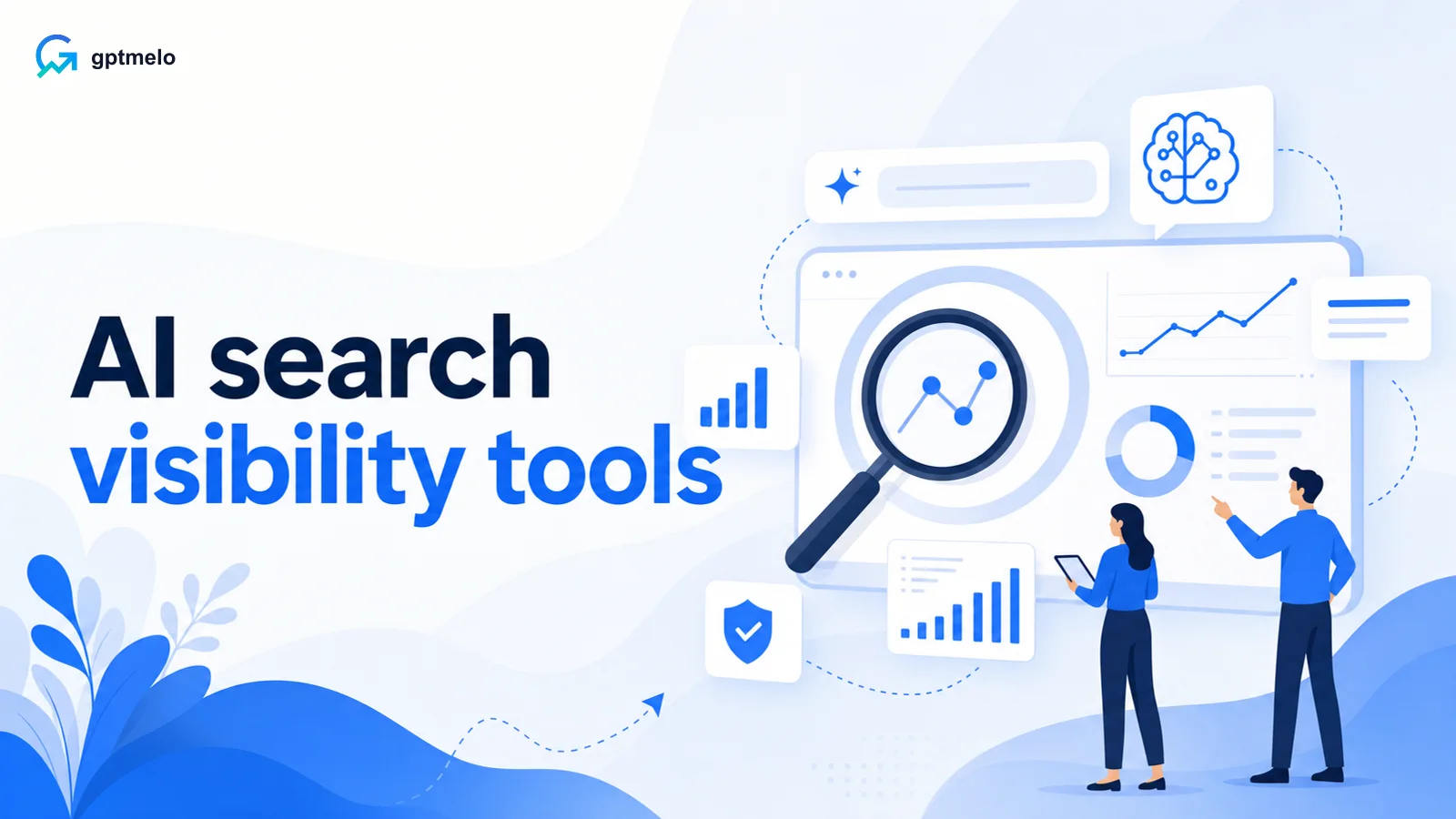 Editorial cover for AI search visibility optimization tools — checks by gap