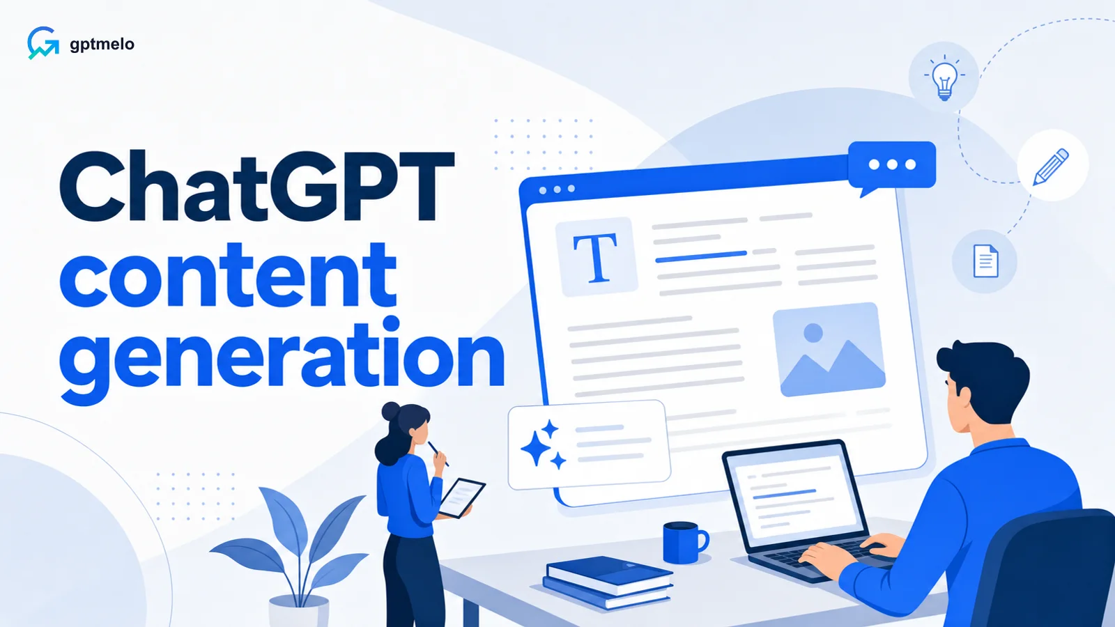 Editorial cover for ChatGPT content generation — outline-first workflow
