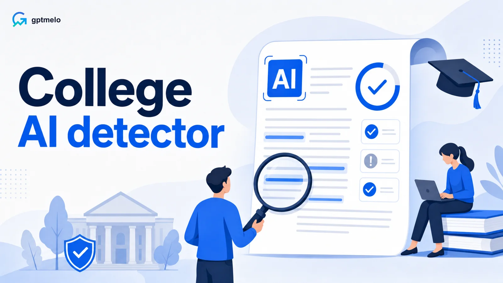 Editorial cover for college AI detector — what scores mean for student writing