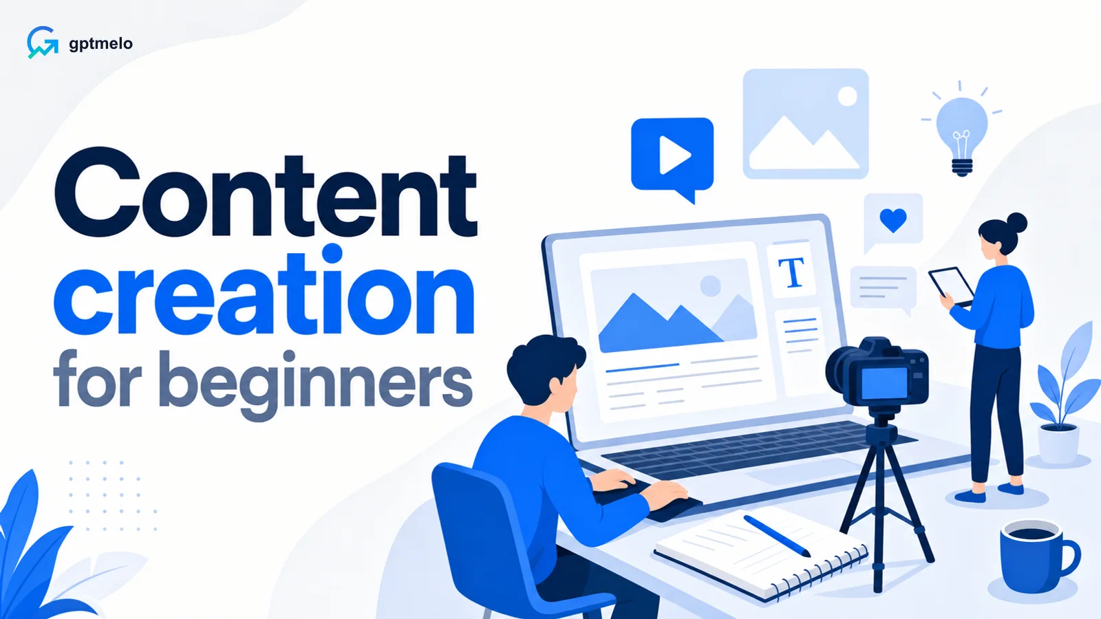 Editorial cover for content creation for beginners — one page this week