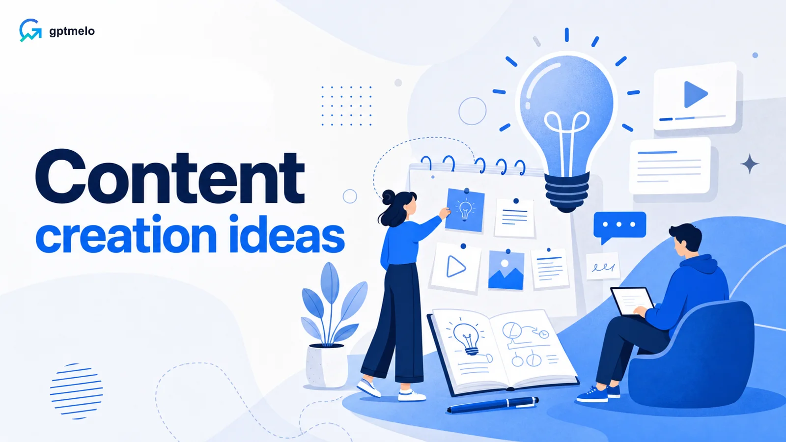 Editorial cover for content creation ideas — pick next week's page