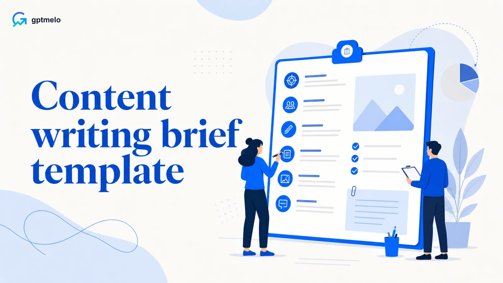 Editorial cover for content writing brief template — fill this before you draft