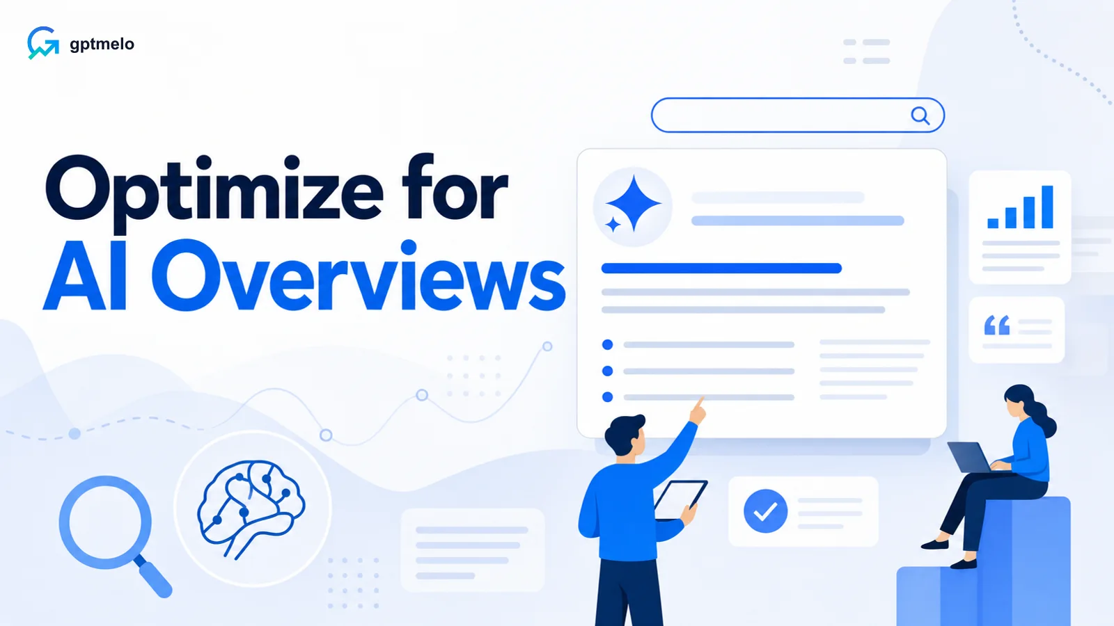 Editorial cover for optimize content for Google AI Overviews — quotable answers