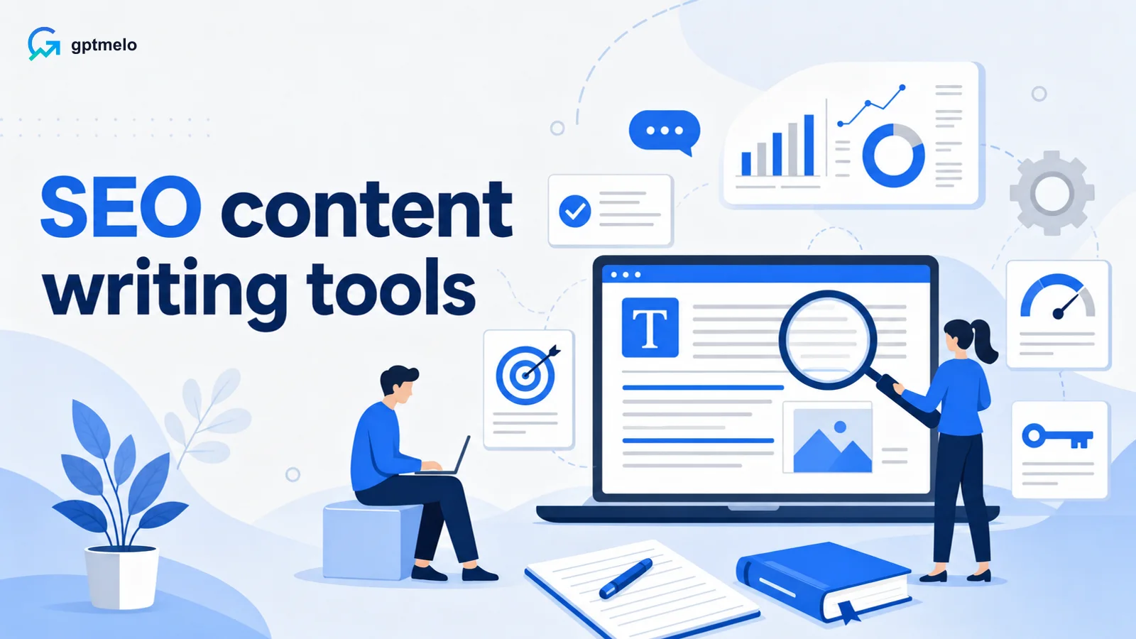 Editorial cover for SEO content writing tools — pick by writing job