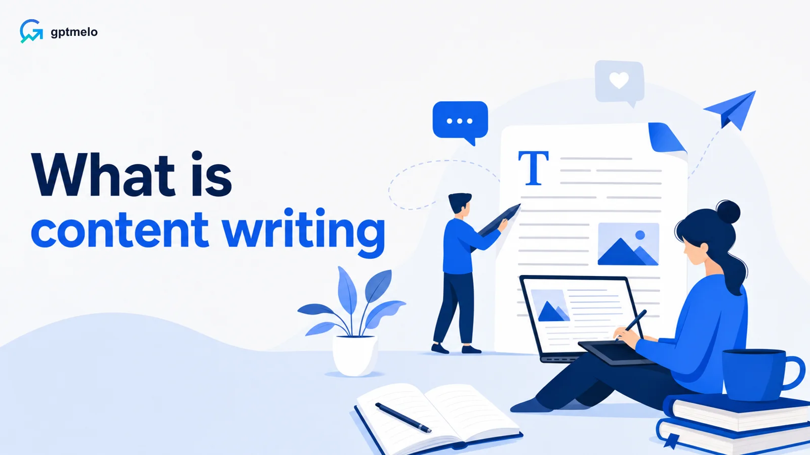 Editorial cover for what is content writing — useful pages, not sales copy