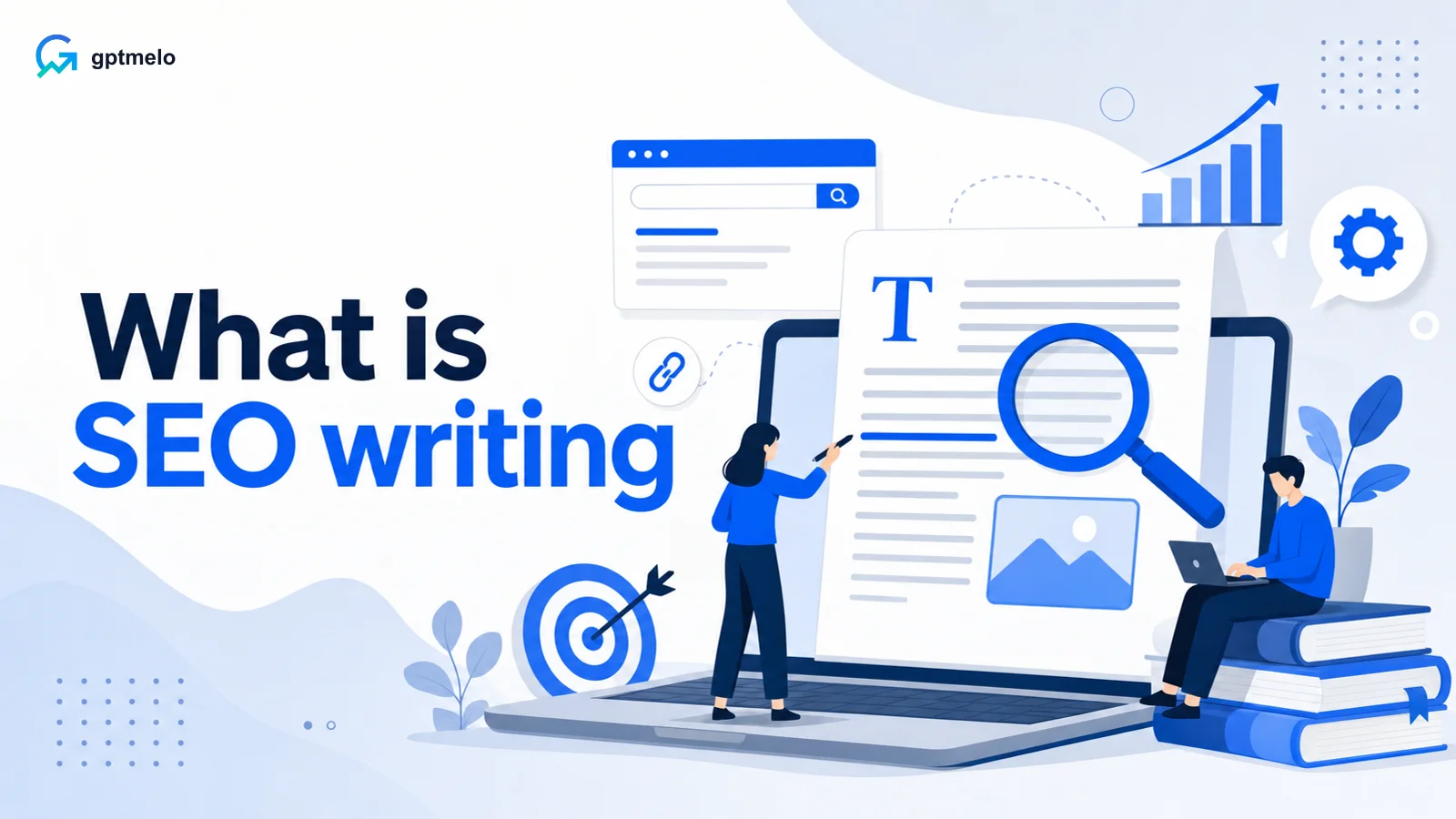 Editorial cover for what is SEO writing — search intent, not keyword stuffing
