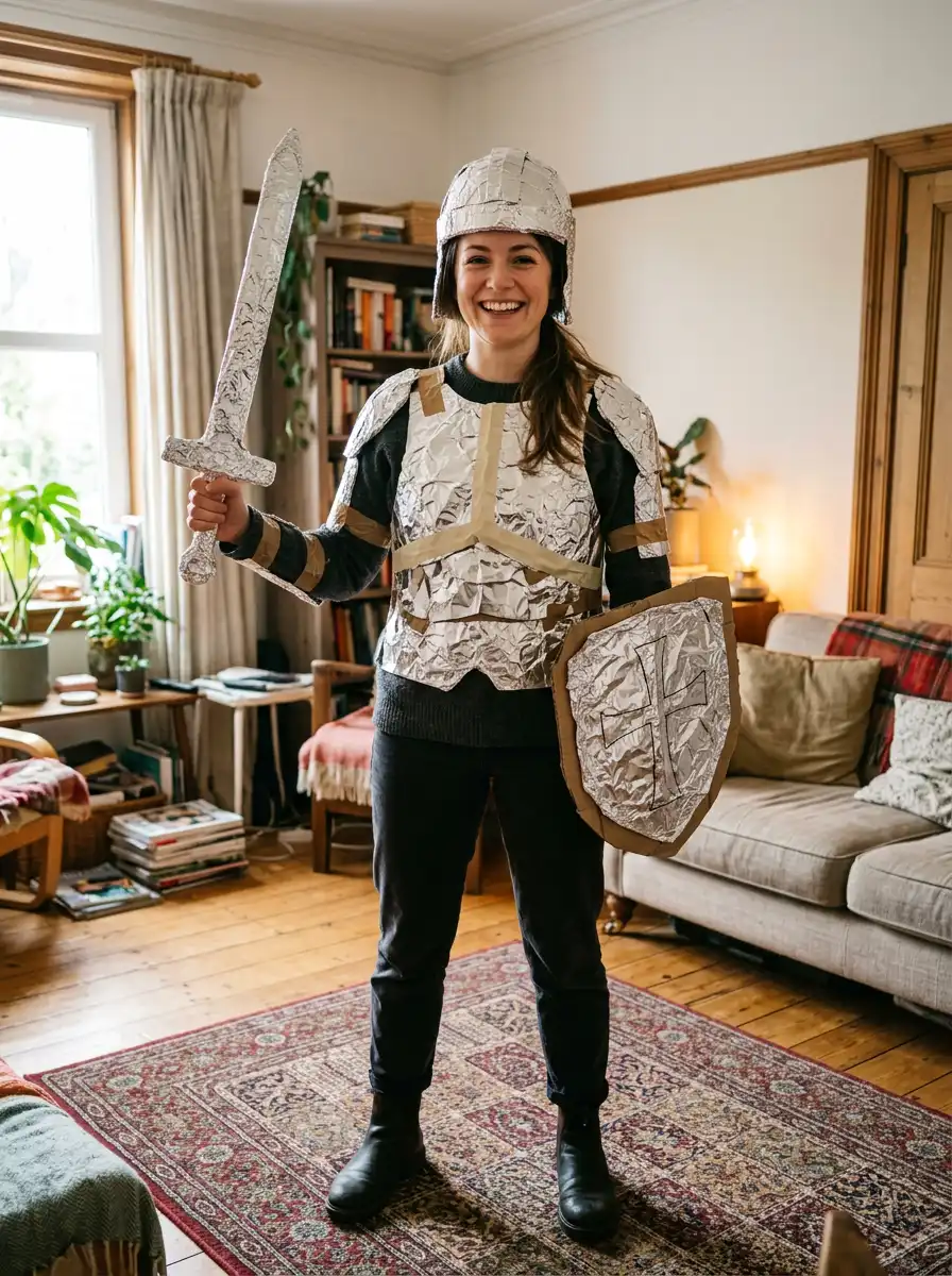 DIY foil knight sample generated with Gemini