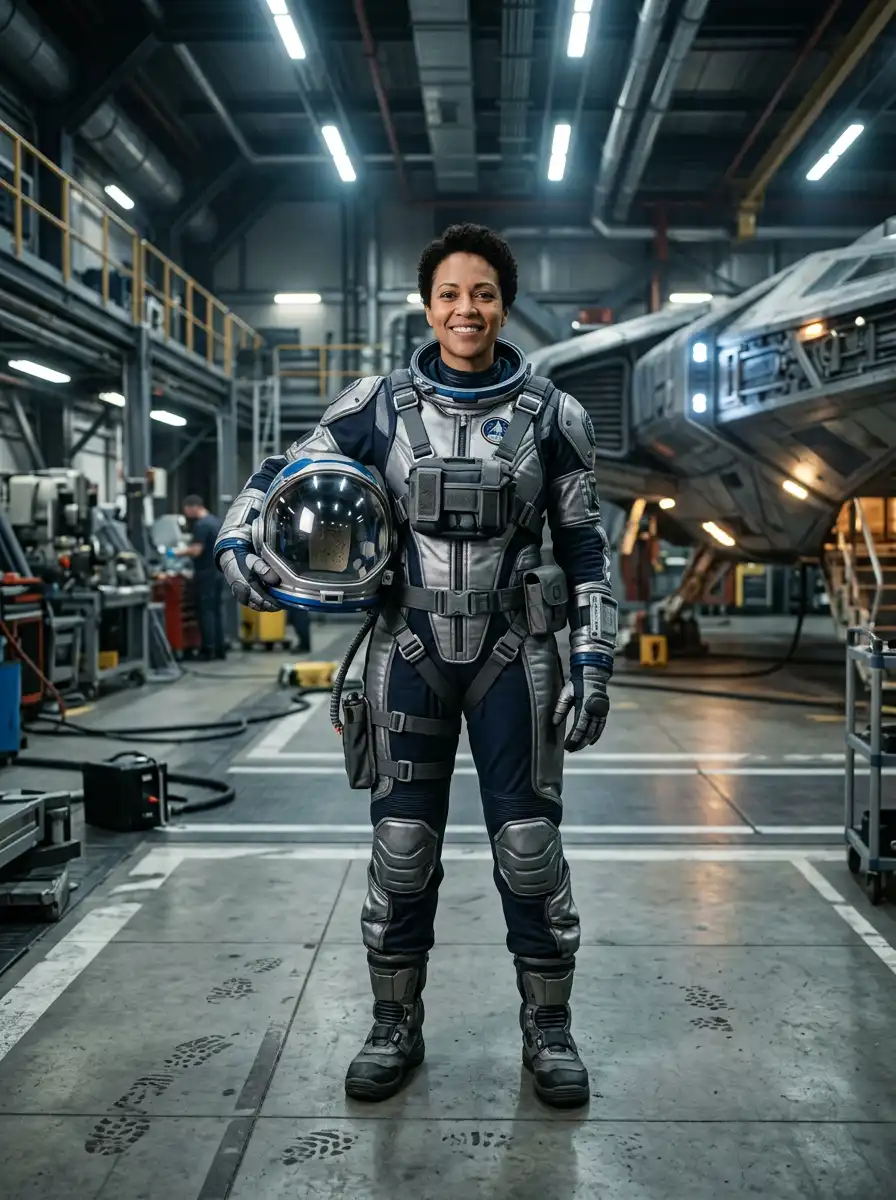 Space explorer costume try-on sample generated with Gemini